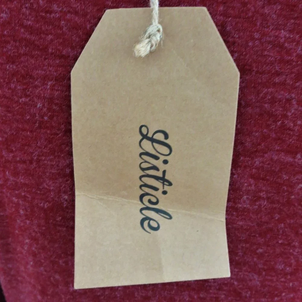 New LISTICLE Sexy Sweater Mini Dress Heathered Red Form Fitting M - Picture 9 of 13